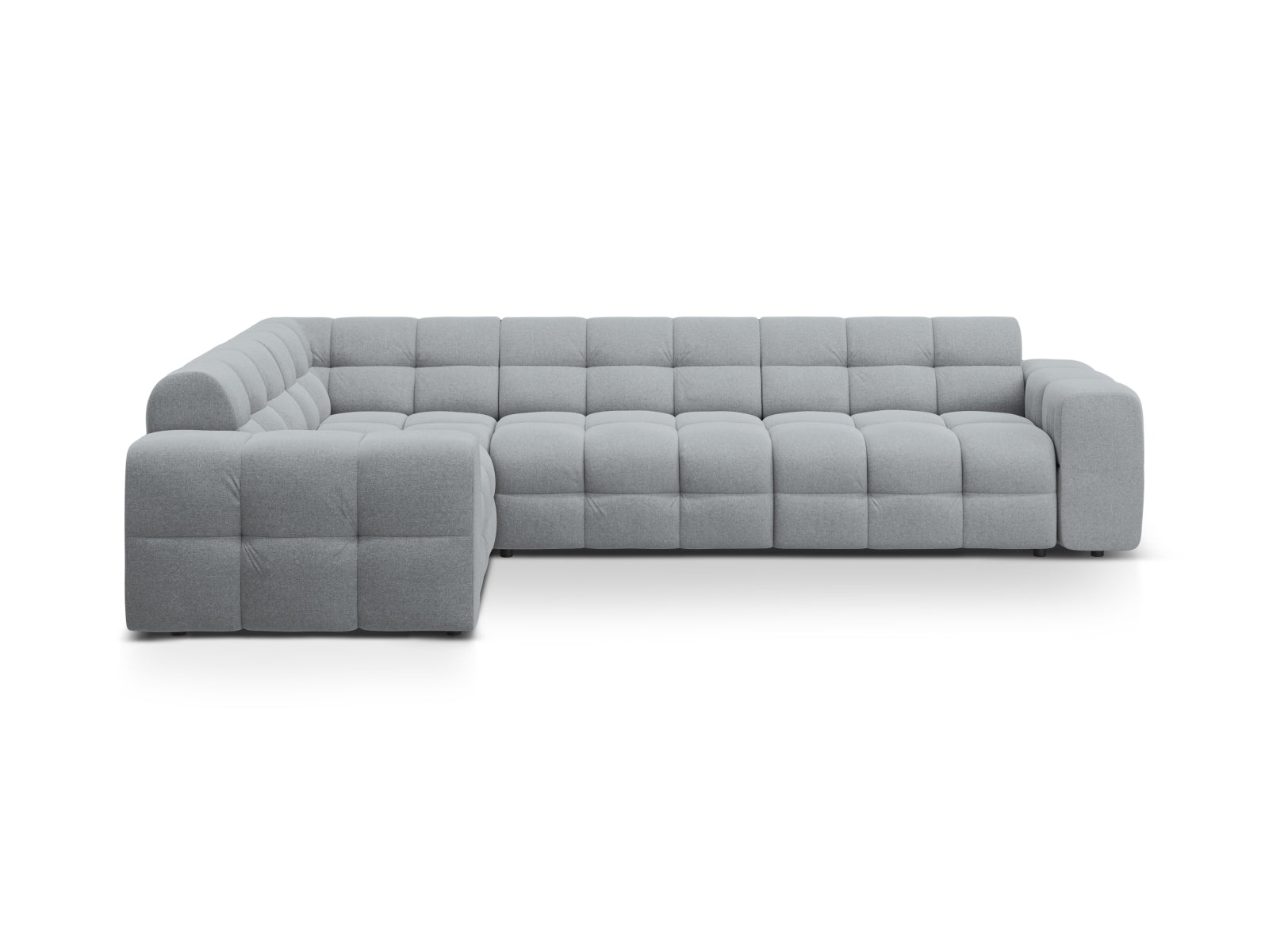 Kendal Ecksofa links 6 Sitzer in Platinum präsentiert im Onlineshop von KAQTU Design AG. Ecksofa links ist von Micadoni