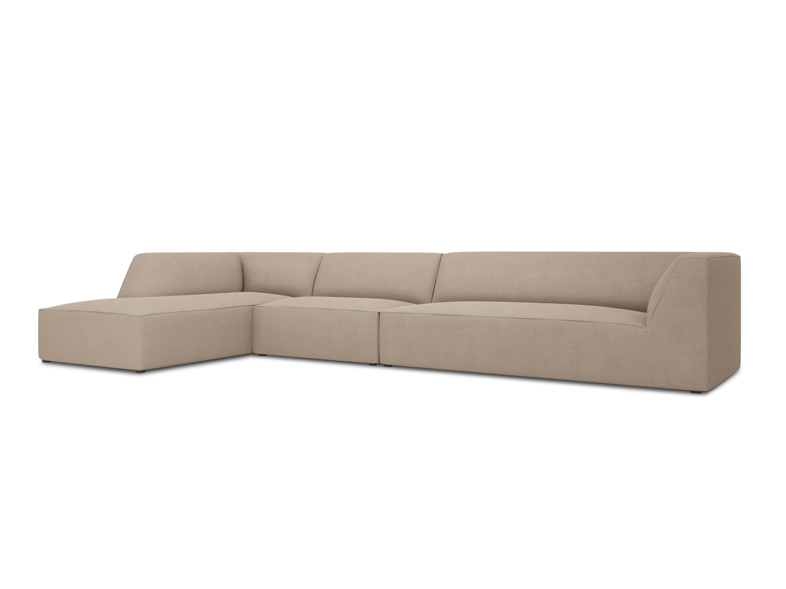 Elegantes Ruby Ecksofa in Dunkelbeige, 5-Sitzer, ideal für stilvolle Wohnräume, präsentiert von Micadoni.