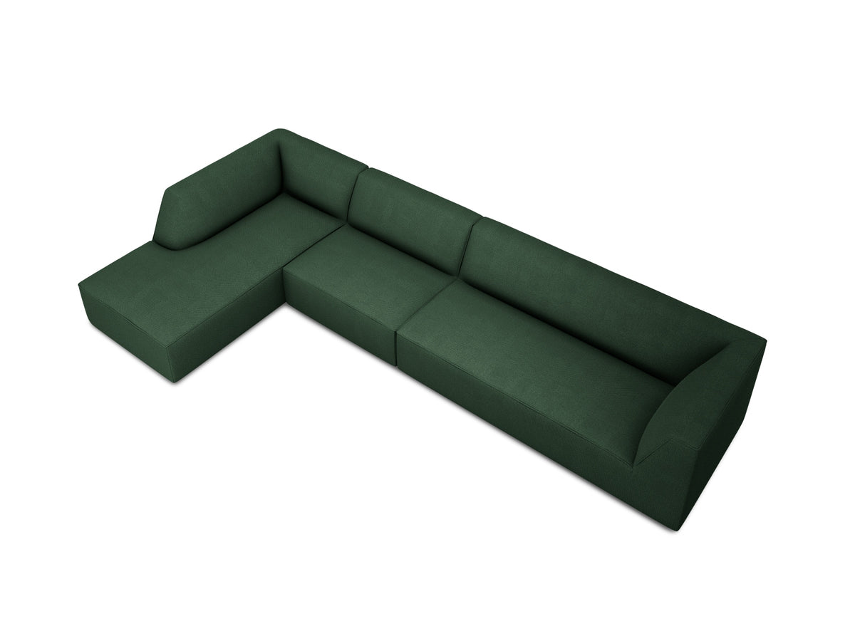Ruby Modulares Ecksofa links 5 Sitzer in Green-Ottawa präsentiert im Onlineshop von KAQTU Design AG. Ecksofa links ist von Micadoni