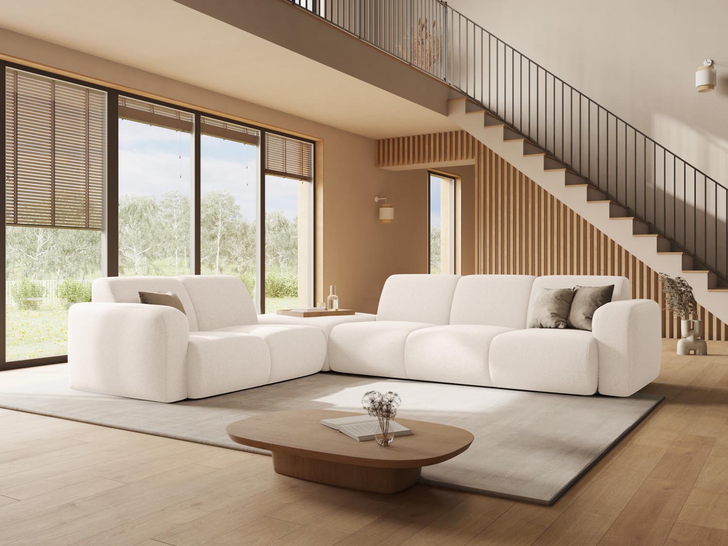 Entdecken Sie das Molino Ecksofa links 6 Sitzer von Micadoni – ein modernes Sofa, das mit hochwertigem Design und maximalem Komfort überzeugt und ideal für gesellige Abende ist.