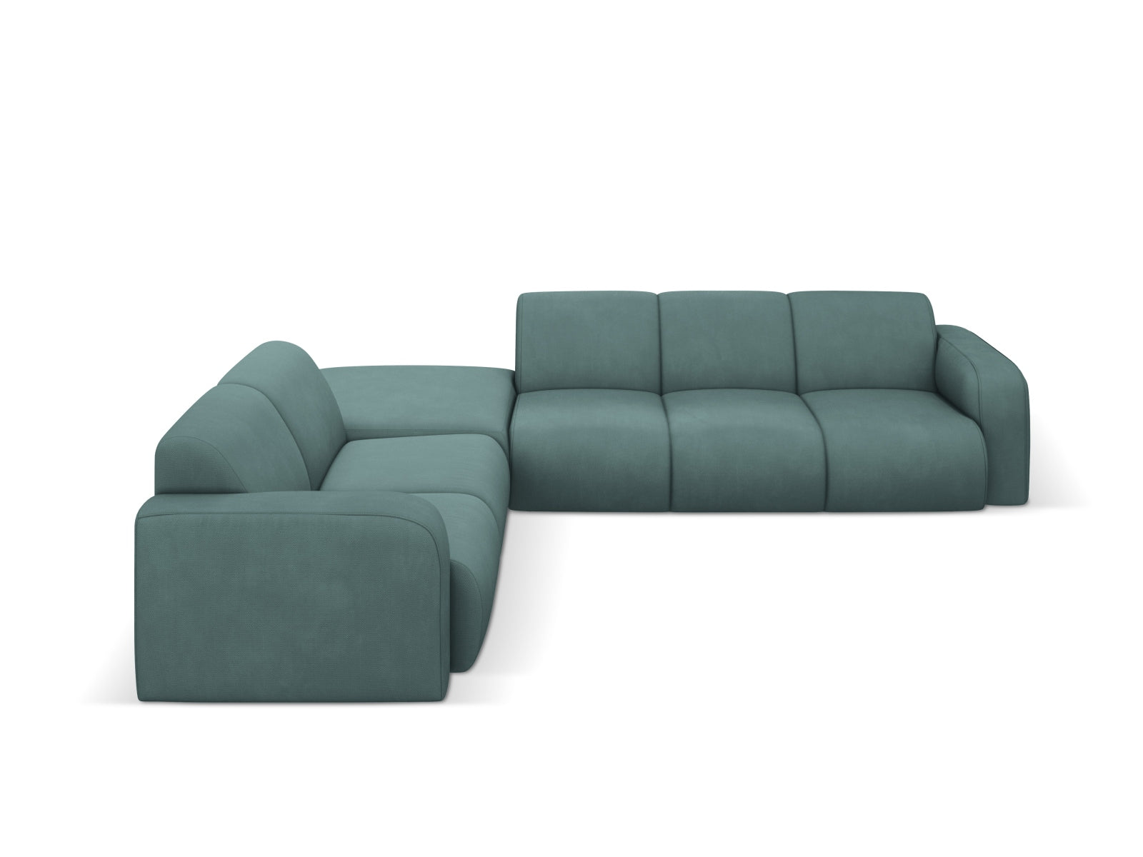 Molino Ecksofa links 6 Sitzer in Sea Green-Rebel präsentiert im Onlineshop von KAQTU Design AG. Ecksofa links ist von Micadoni