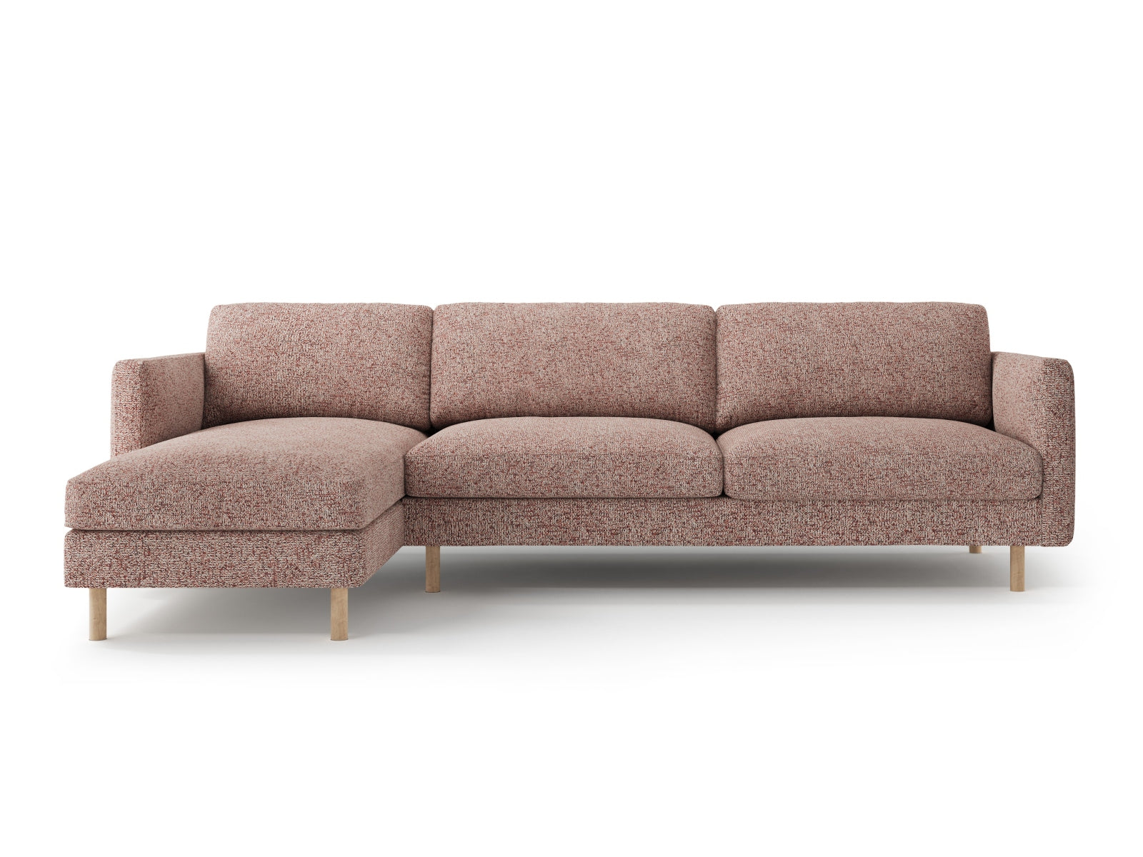 Eden Ecksofa links 4 Sitzer in Pink Melange-Puente präsentiert im Onlineshop von KAQTU Design AG. Ecksofa links ist von Micadoni