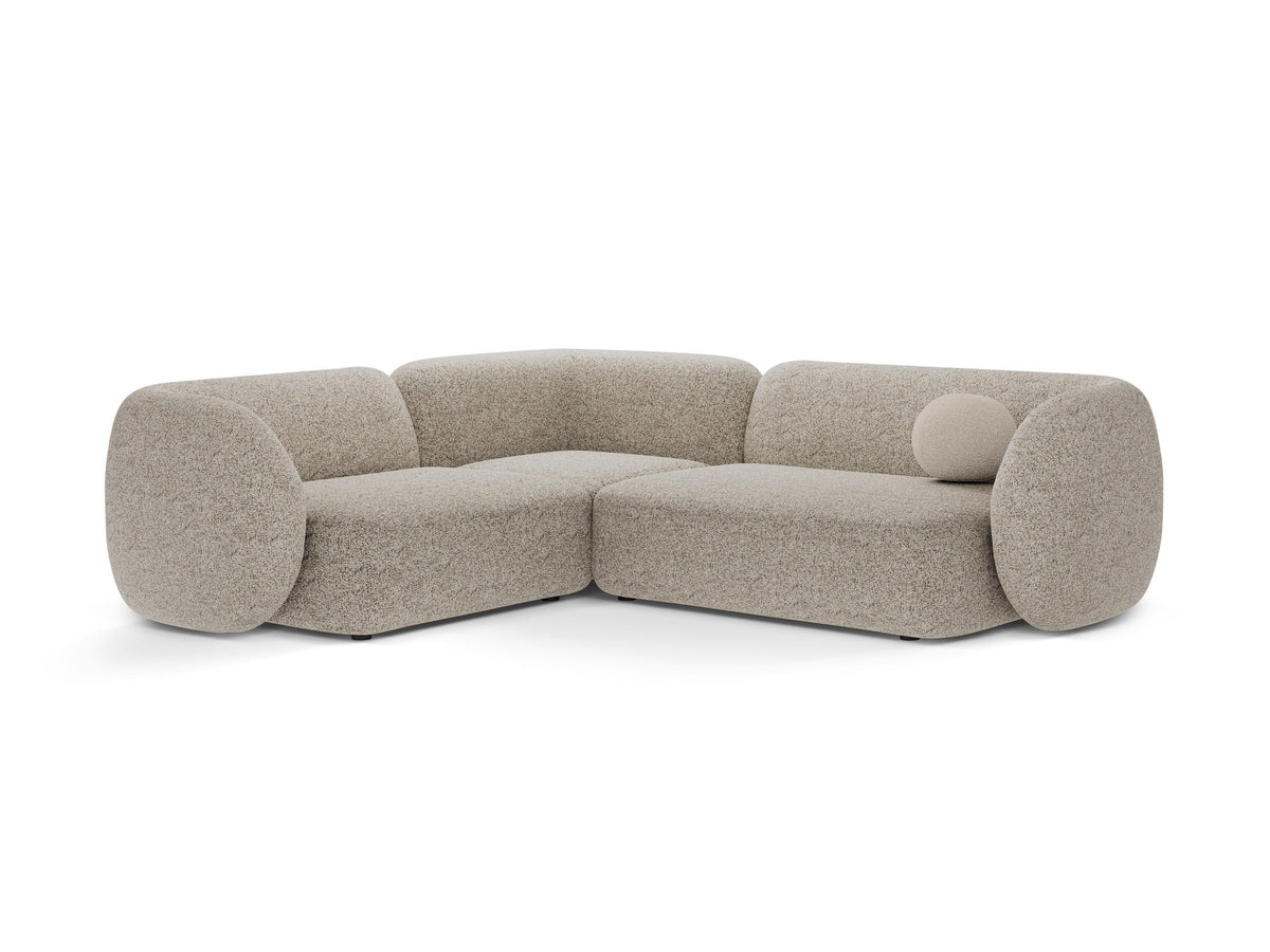 4-Sitzer Ecksofa links modular Kate in Beige Melange-Puente präsentiert im Onlineshop von KAQTU Design AG. Ecksofa links ist von Micadoni
