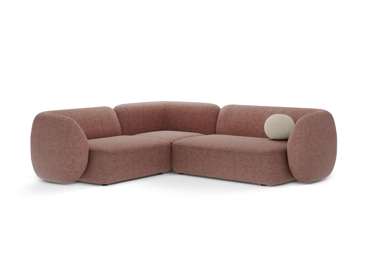 4-Sitzer Ecksofa links modular Kate in Pink Melange-Puente präsentiert im Onlineshop von KAQTU Design AG. Ecksofa links ist von Micadoni