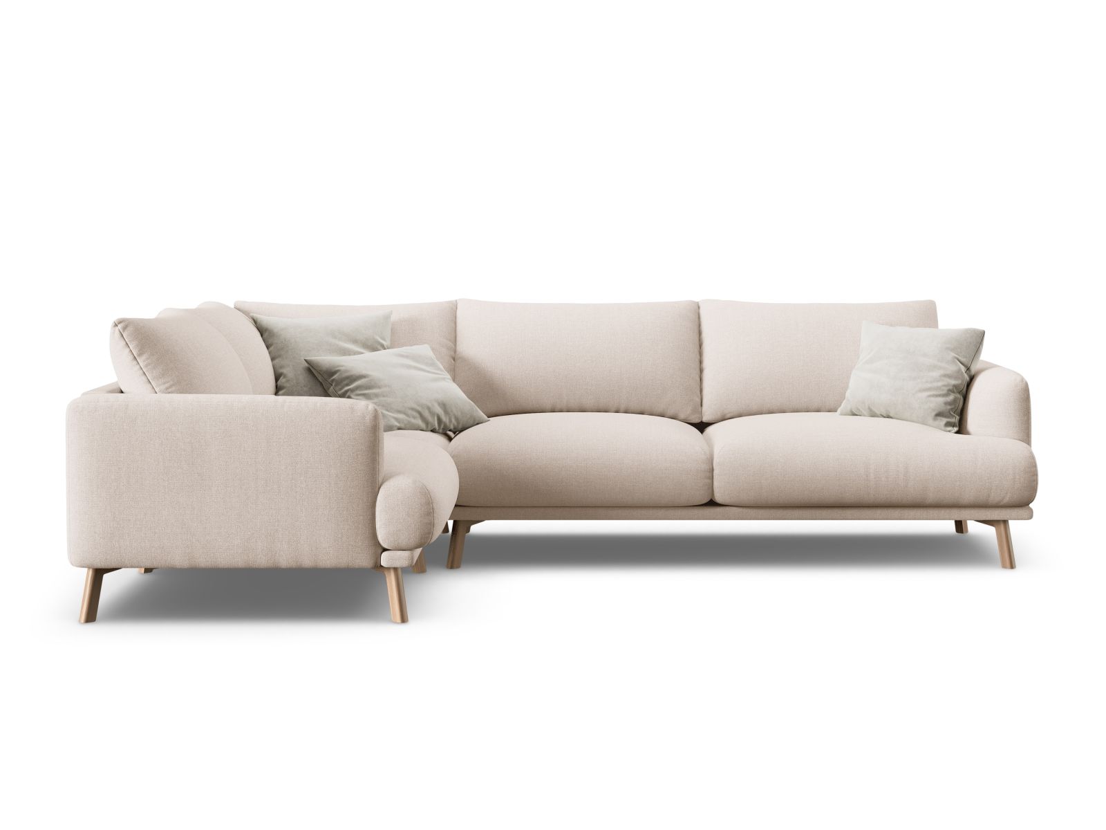 4-Sitzer Ecksofa links Naomi in Beige-Liberty präsentiert im Onlineshop von KAQTU Design AG. Ecksofa links ist von Micadoni