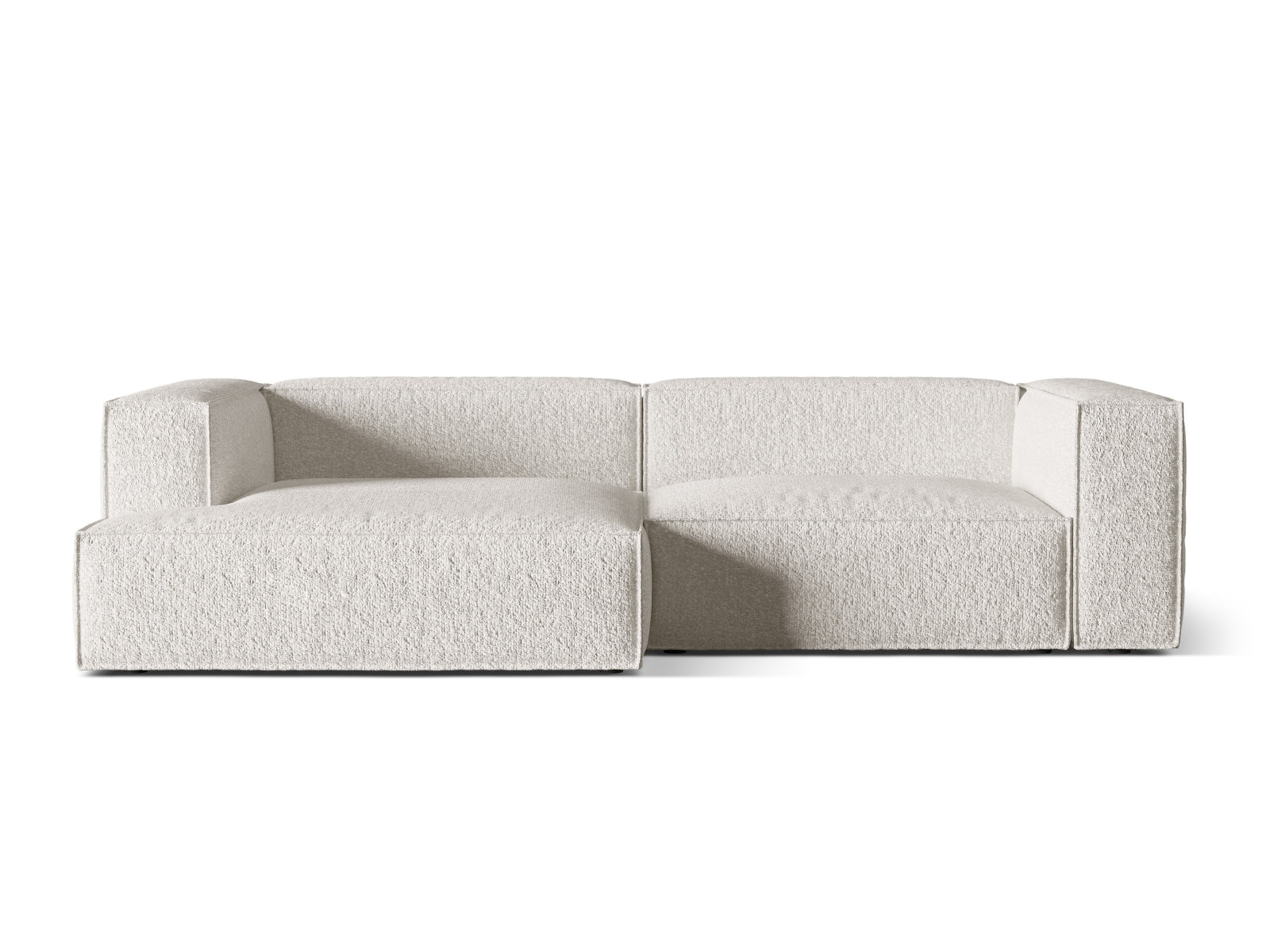 Nuria Boucle Modular Ecksofa links 4 Sitzer in Grey Beige Melange präsentiert im Onlineshop von KAQTU Design AG. Ecksofa links ist von Micadoni