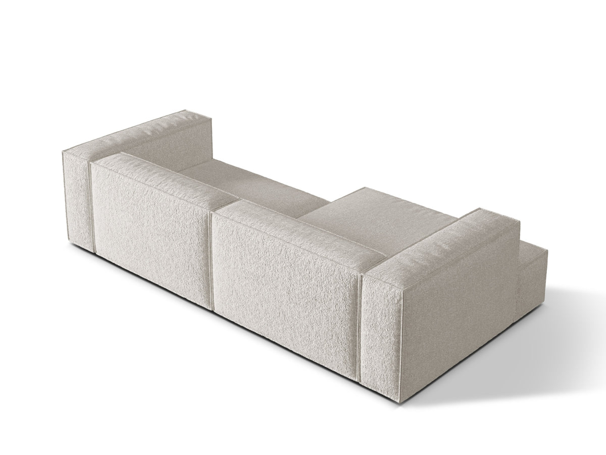 Nuria Boucle Modular Ecksofa links 4 Sitzer in Grey Beige Melange-Monet präsentiert im Onlineshop von KAQTU Design AG. L-Sofa links ist von Micadoni