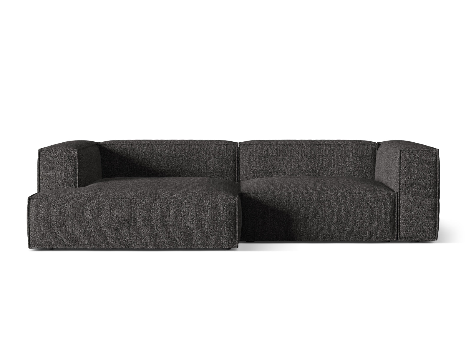 Nuria Boucle Modular Ecksofa links 4 Sitzer in Anthracite-Monet präsentiert im Onlineshop von KAQTU Design AG. L-Sofa links ist von Micadoni