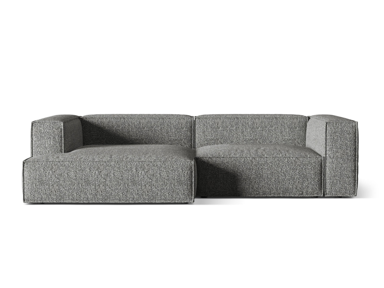 Nuria Boucle Modular Ecksofa links 4 Sitzer in Graphite präsentiert im Onlineshop von KAQTU Design AG. Ecksofa links ist von Micadoni