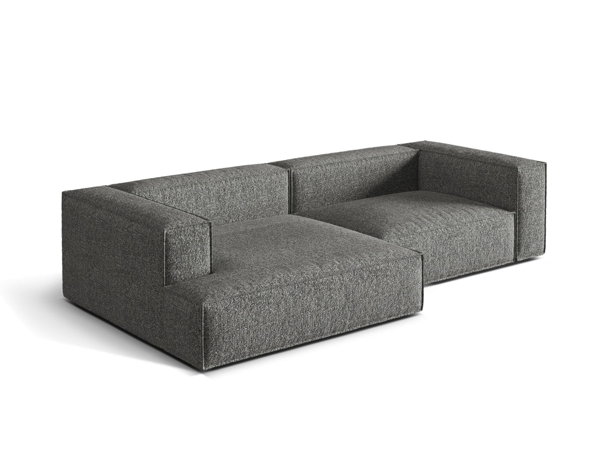 Nuria Boucle Modular Ecksofa links 4 Sitzer in Graphite-Monet präsentiert im Onlineshop von KAQTU Design AG. L-Sofa links ist von Micadoni