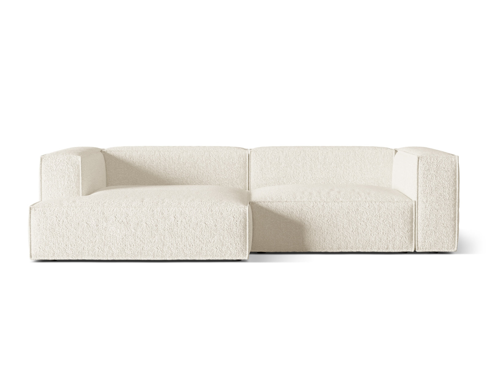 Nuria Boucle Modular Ecksofa links 4 Sitzer in Ivory präsentiert im Onlineshop von KAQTU Design AG. Ecksofa links ist von Micadoni