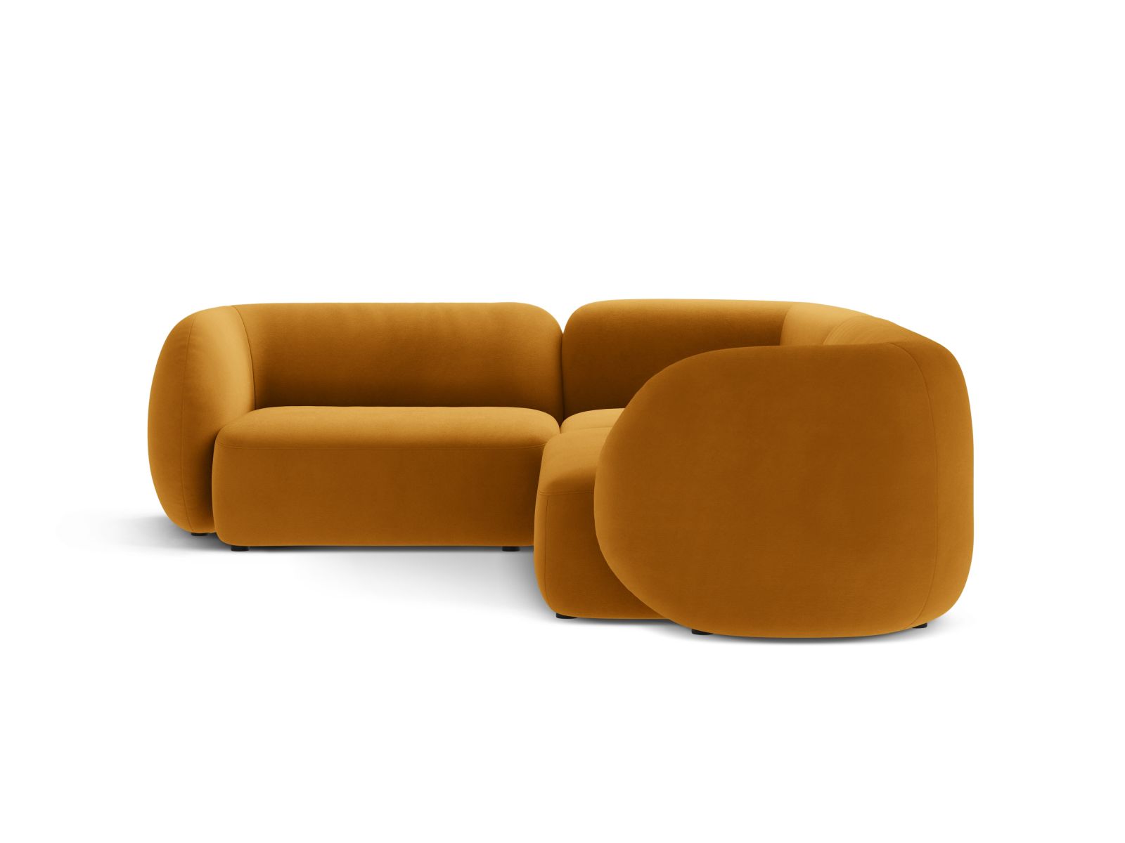 Modulares 4-Sitzer Ecksofa links Kate in einem modernen Design, ideal für stilvolle Wohnräume, erhältlich bei KAQTU Design AG.