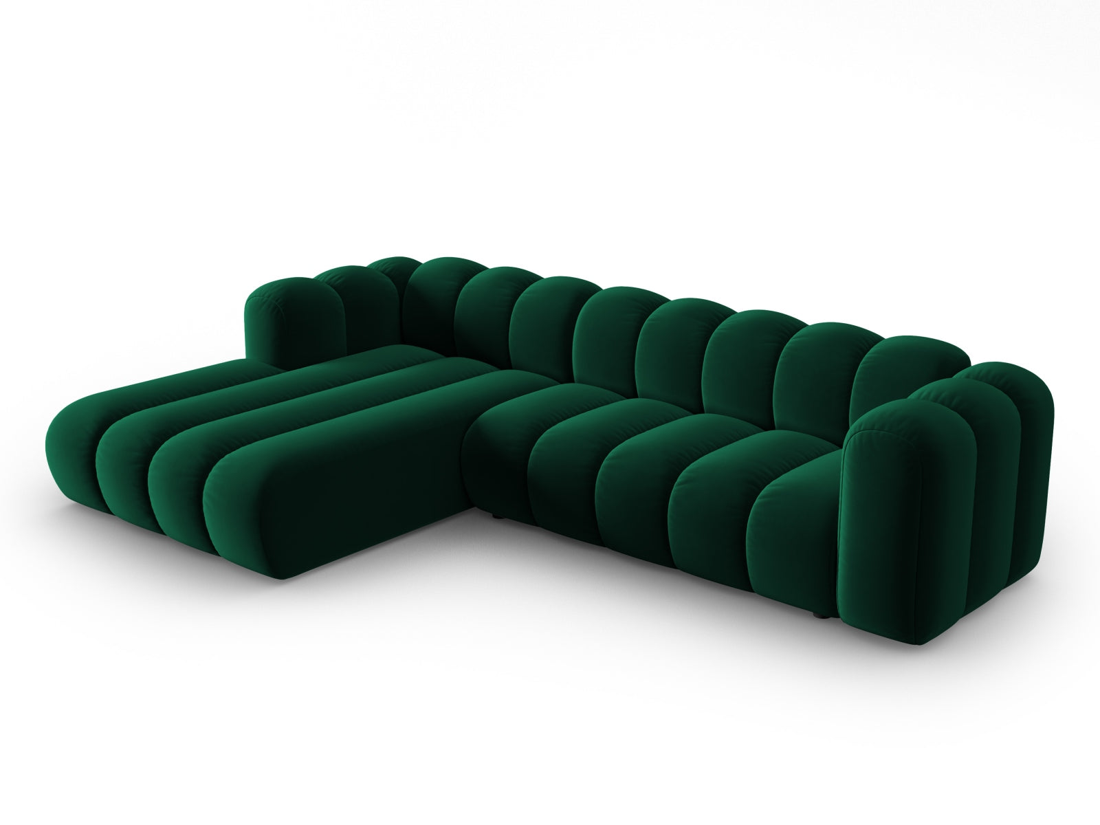 Entdecken Sie das elegante Lupine Velour Ecksofa links 4 Sitzer von Micadoni – stilvoll, modular und komfortabel für Ihr Zuhause.