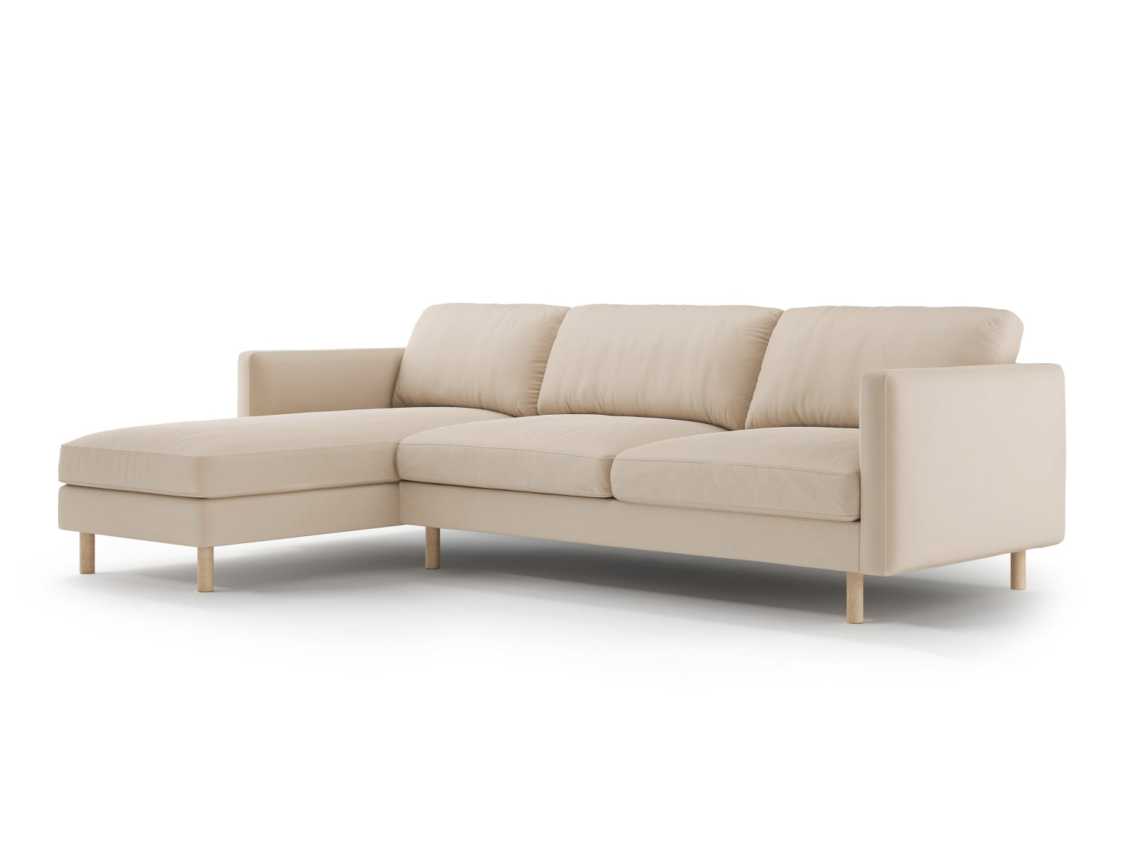 Entdecken Sie das Eden Velour links Ecksofa 4-Sitzer von Micadoni: Hochwertiges Velours, modernes Design und optimaler Komfort für Ihr Zuhause.