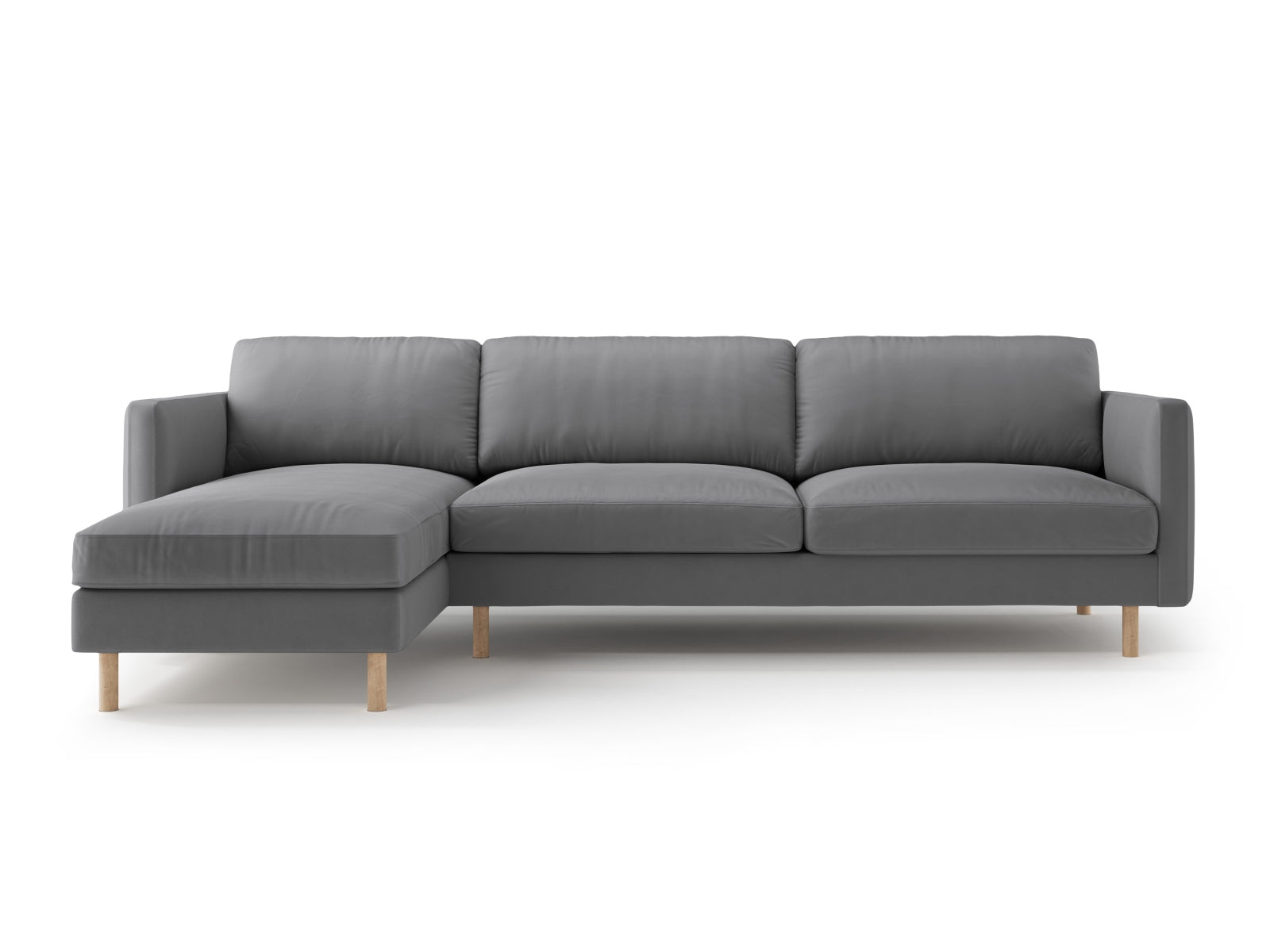 Entdecken Sie das Eden Velour links Ecksofa 4-Sitzer von Micadoni: Hochwertiges Velours, modernes Design und optimaler Komfort für Ihr Zuhause.