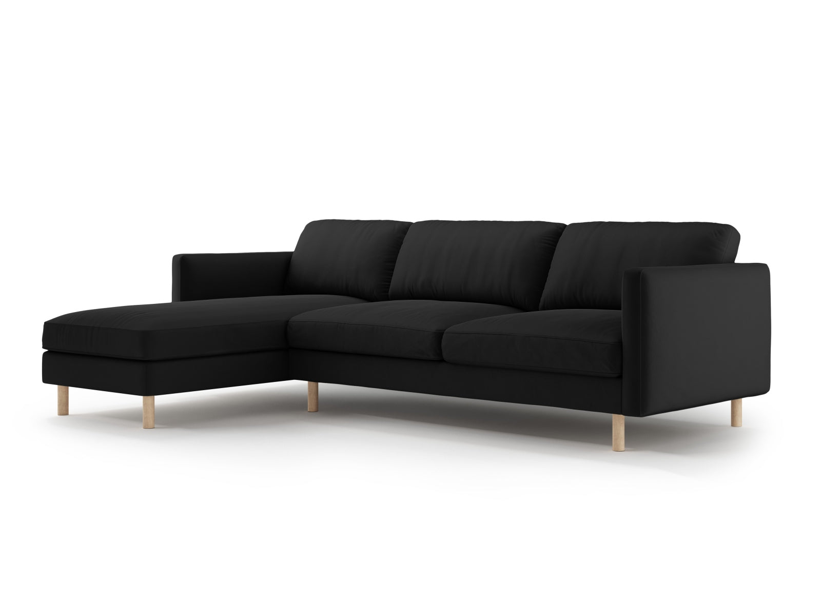 Elegantes Eden Velour links Ecksofa für 4 Personen in stilvollem Design, ideal für moderne Wohnräume, von Micadoni.
