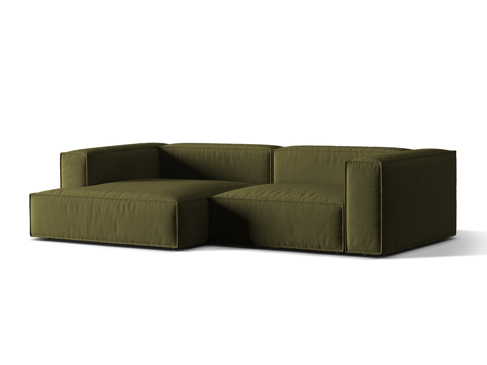Erleben Sie das stilvolle Nuria Velour Modular Ecksofa links 4 Sitzer von Micadoni – perfekt für modernes Wohnen und ultimativen Komfort.