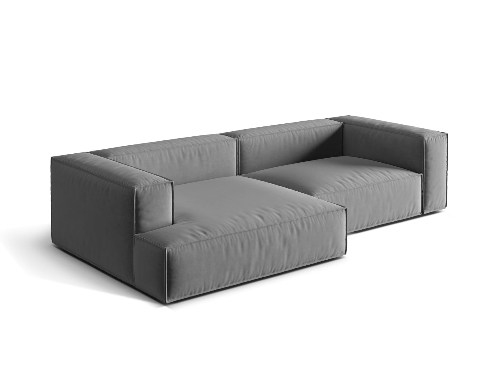 Erleben Sie das stilvolle Nuria Velour Modular Ecksofa links 4 Sitzer von Micadoni – perfekt für modernes Wohnen und ultimativen Komfort.