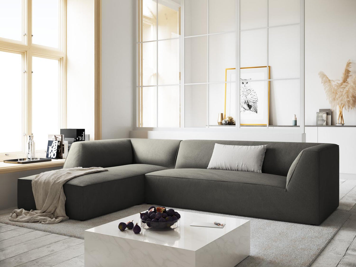 Ruby Modulares Ecksofa links 4 Sitzer in Light Grey-Scala präsentiert im Onlineshop von KAQTU Design AG. Ecksofa links ist von Micadoni