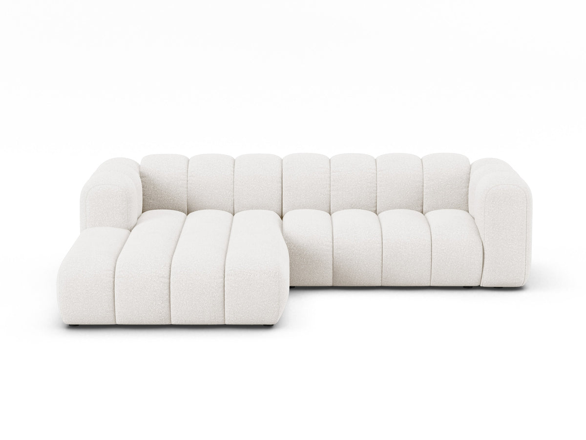 Lupine Boucle Modular Ecksofa links 4 Sitzer in White-Baloo präsentiert im Onlineshop von KAQTU Design AG. L-Sofa links ist von Micadoni