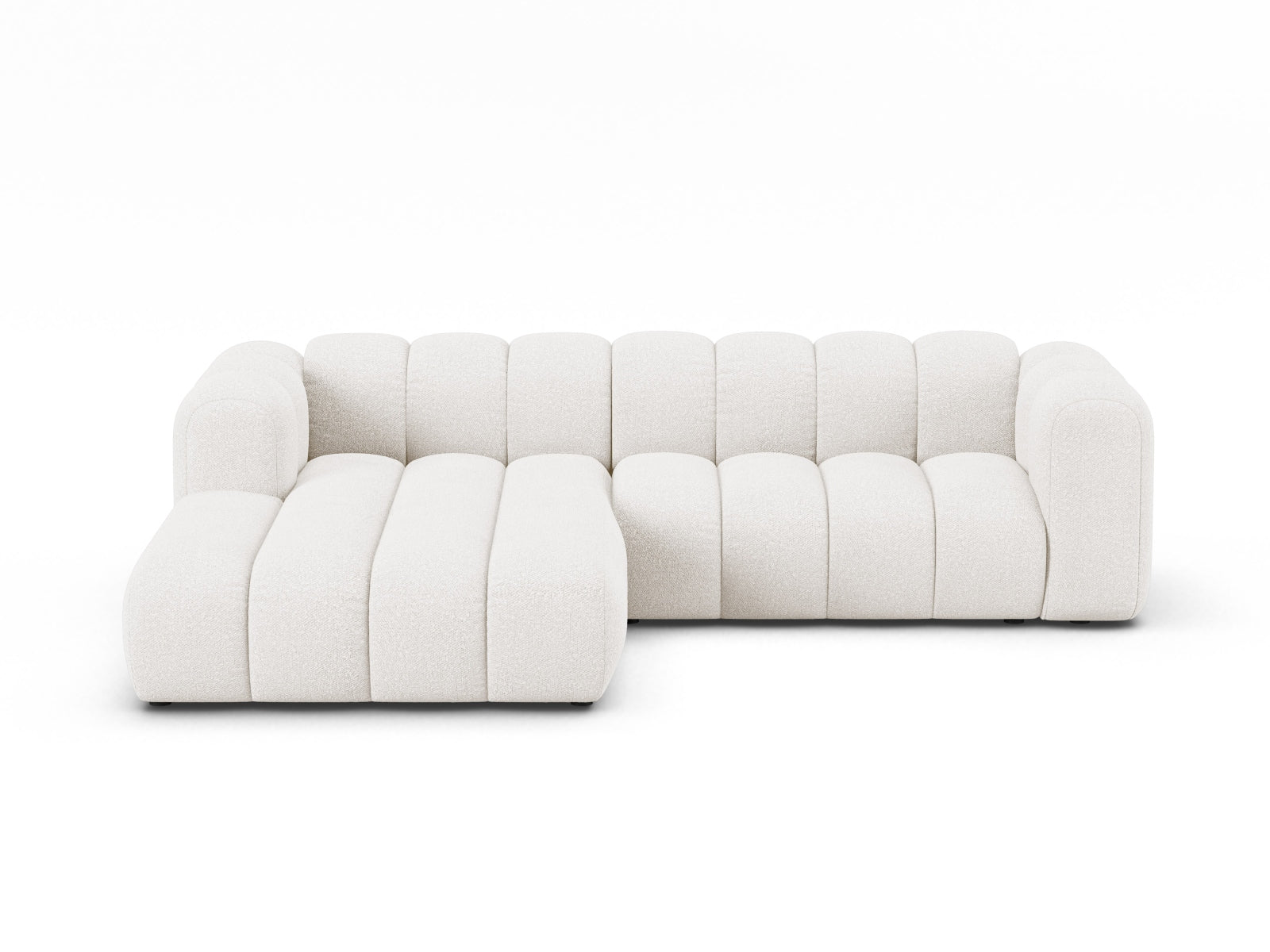 Lupine Boucle Modular Ecksofa links 4 Sitzer in White-Baloo präsentiert im Onlineshop von KAQTU Design AG. L-Sofa links ist von Micadoni