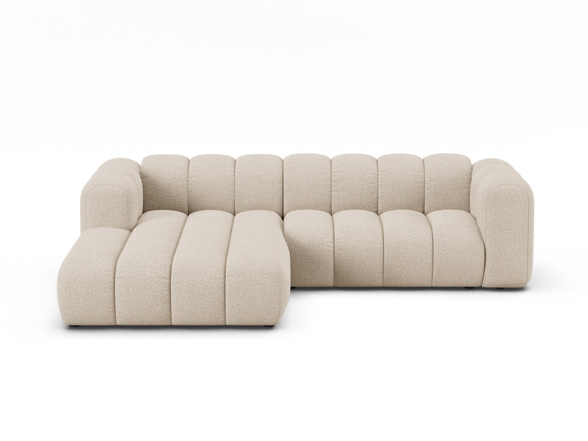 Lupine Boucle Modular Ecksofa links 4 Sitzer in Beige-Baloo präsentiert im Onlineshop von KAQTU Design AG. L-Sofa links ist von Micadoni