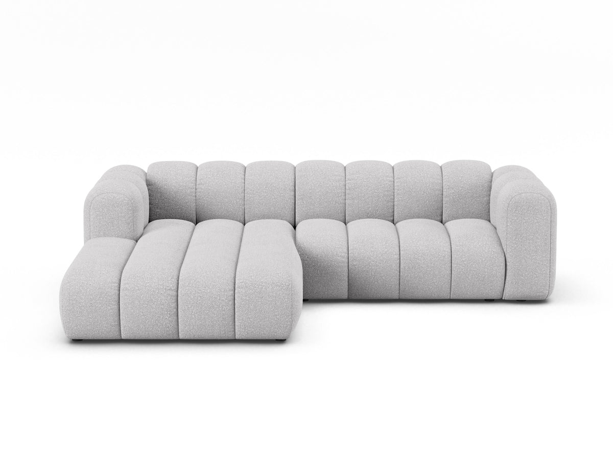 Lupine Boucle Modular Ecksofa links 4 Sitzer in Light Grey-Baloo präsentiert im Onlineshop von KAQTU Design AG. L-Sofa links ist von Micadoni
