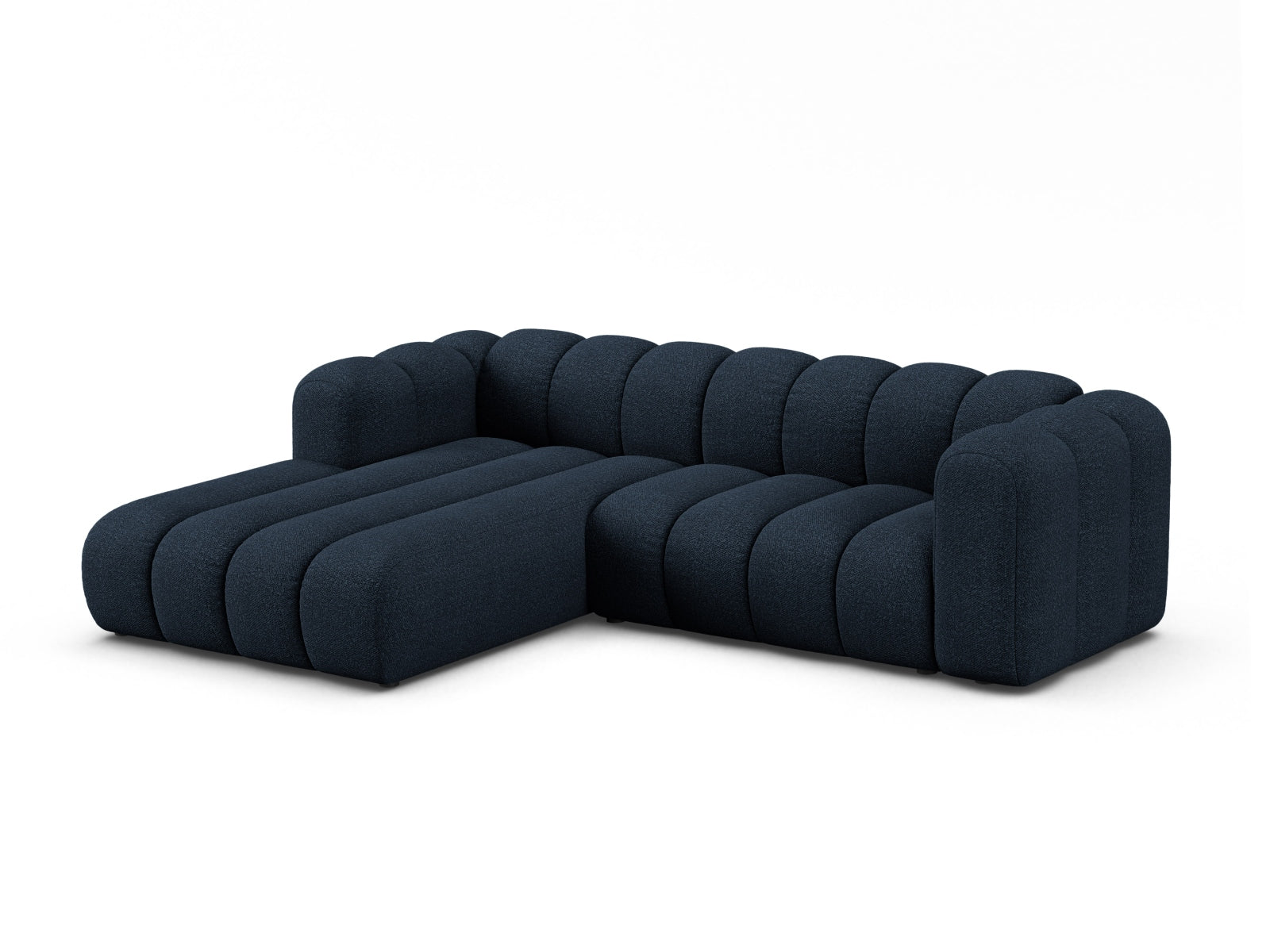 Lupine Boucle Modular Ecksofa links 4 Sitzer in Dark Blue präsentiert im Onlineshop von KAQTU Design AG. Ecksofa links ist von Micadoni
