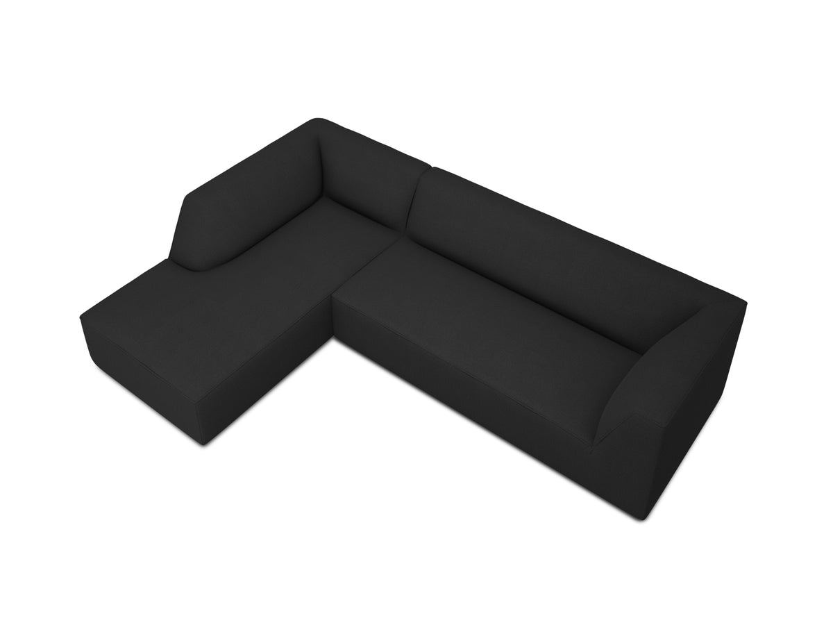 Ruby Modulares Ecksofa links 4 Sitzer in Black-Ottawa präsentiert im Onlineshop von KAQTU Design AG. Ecksofa links ist von Micadoni