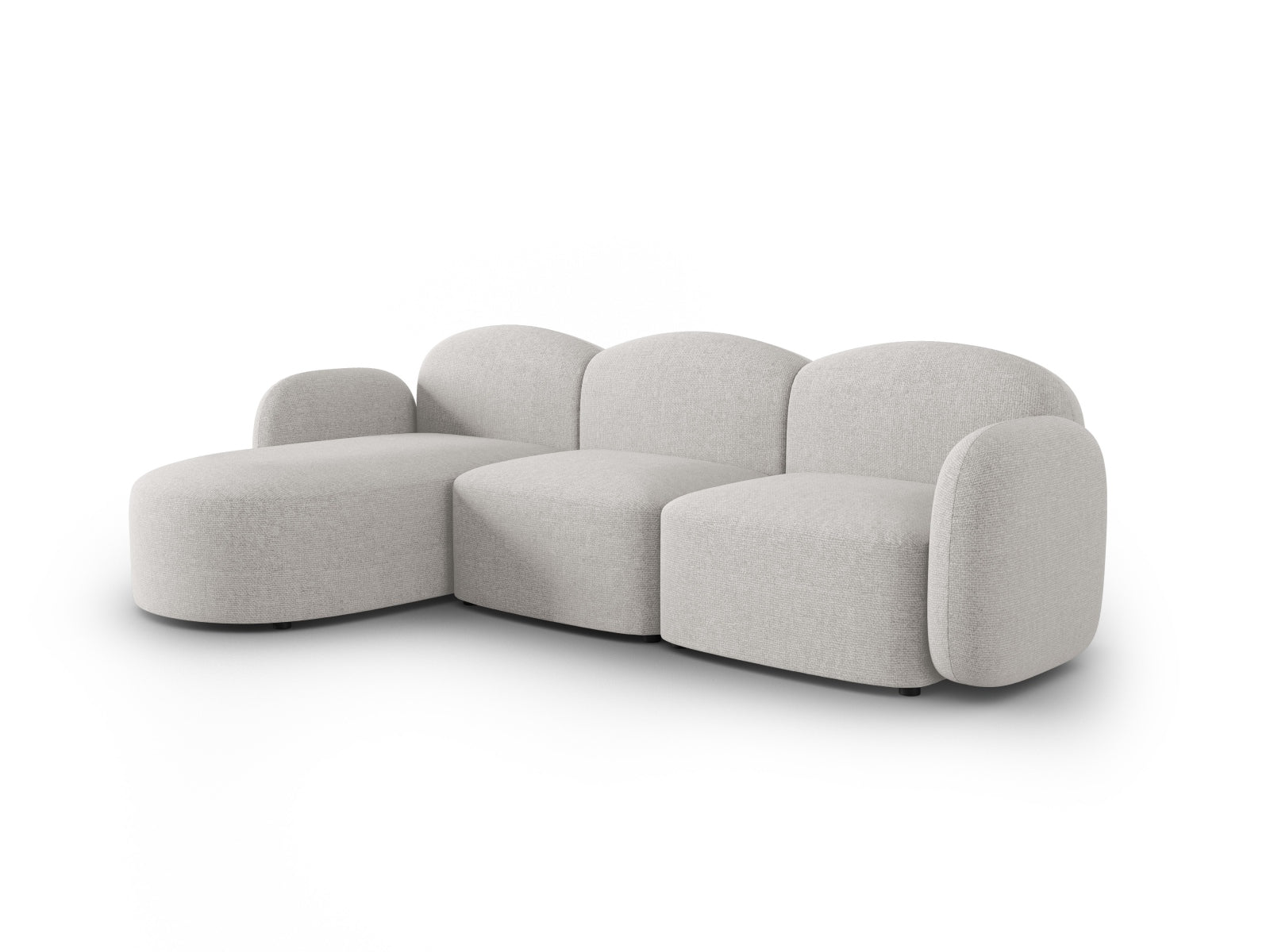 Erleben Sie das stilvolle Blair Ecksofa links von Micadoni. Dieses 4-Sitzer Sofa vereint luxuriösen Velours mit modernem Design für Ihr Zuhause.