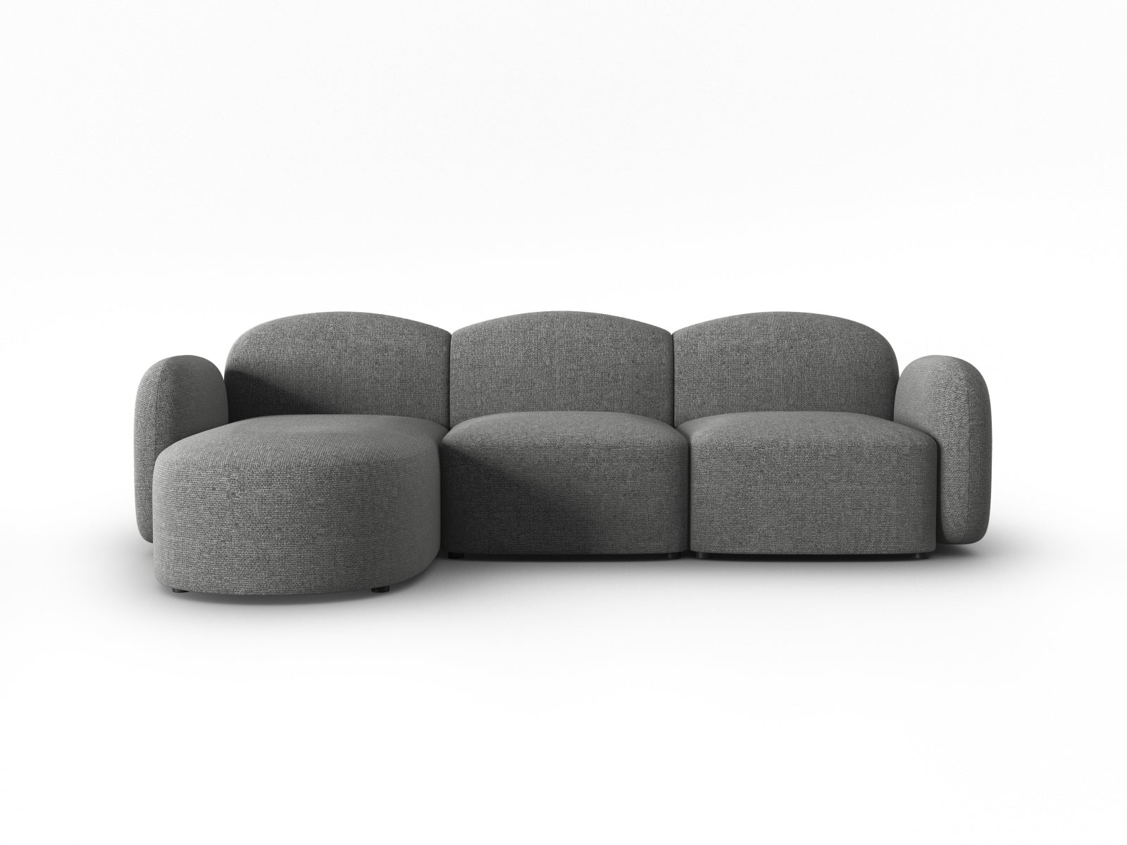 Blair Ecksofa links 4 Sitzer in Dark Grey Melange präsentiert im Onlineshop von KAQTU Design AG. Ecksofa links ist von Micadoni