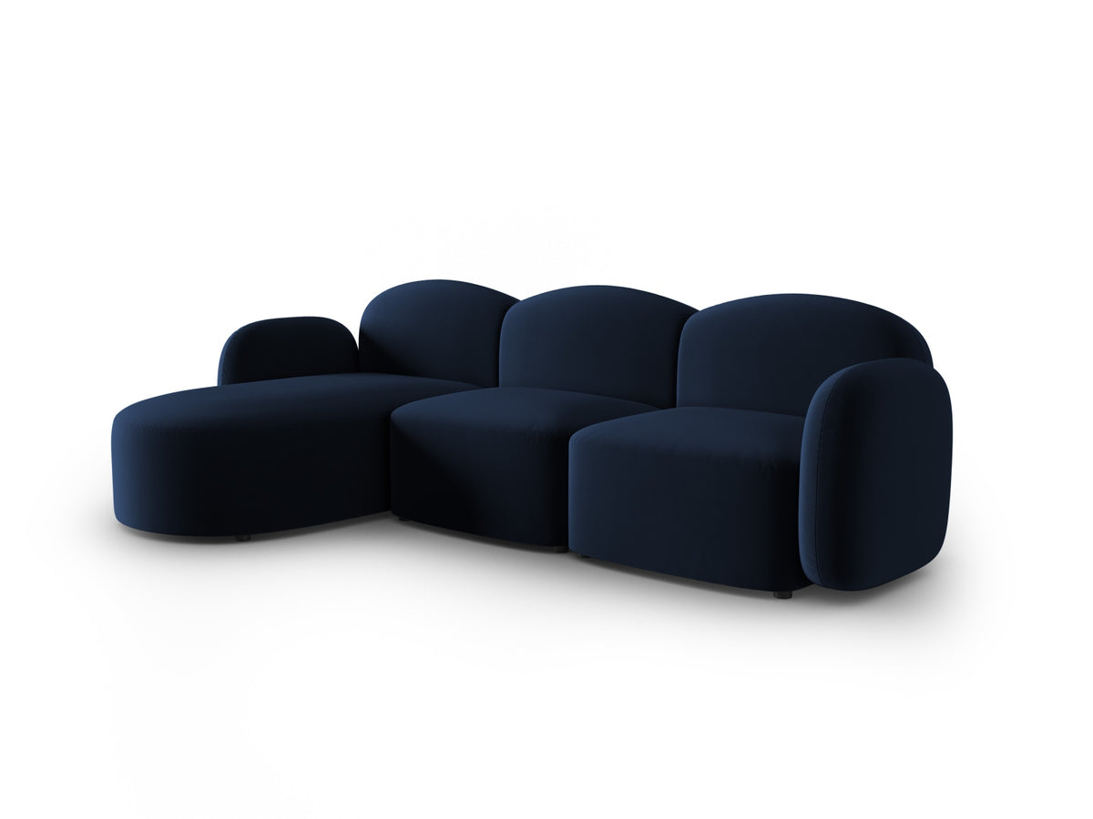 Blair Velour links Ecksofa 4 Sitzer in Royal Blue-Casino präsentiert im Onlineshop von KAQTU Design AG. L-Sofa links ist von Micadoni