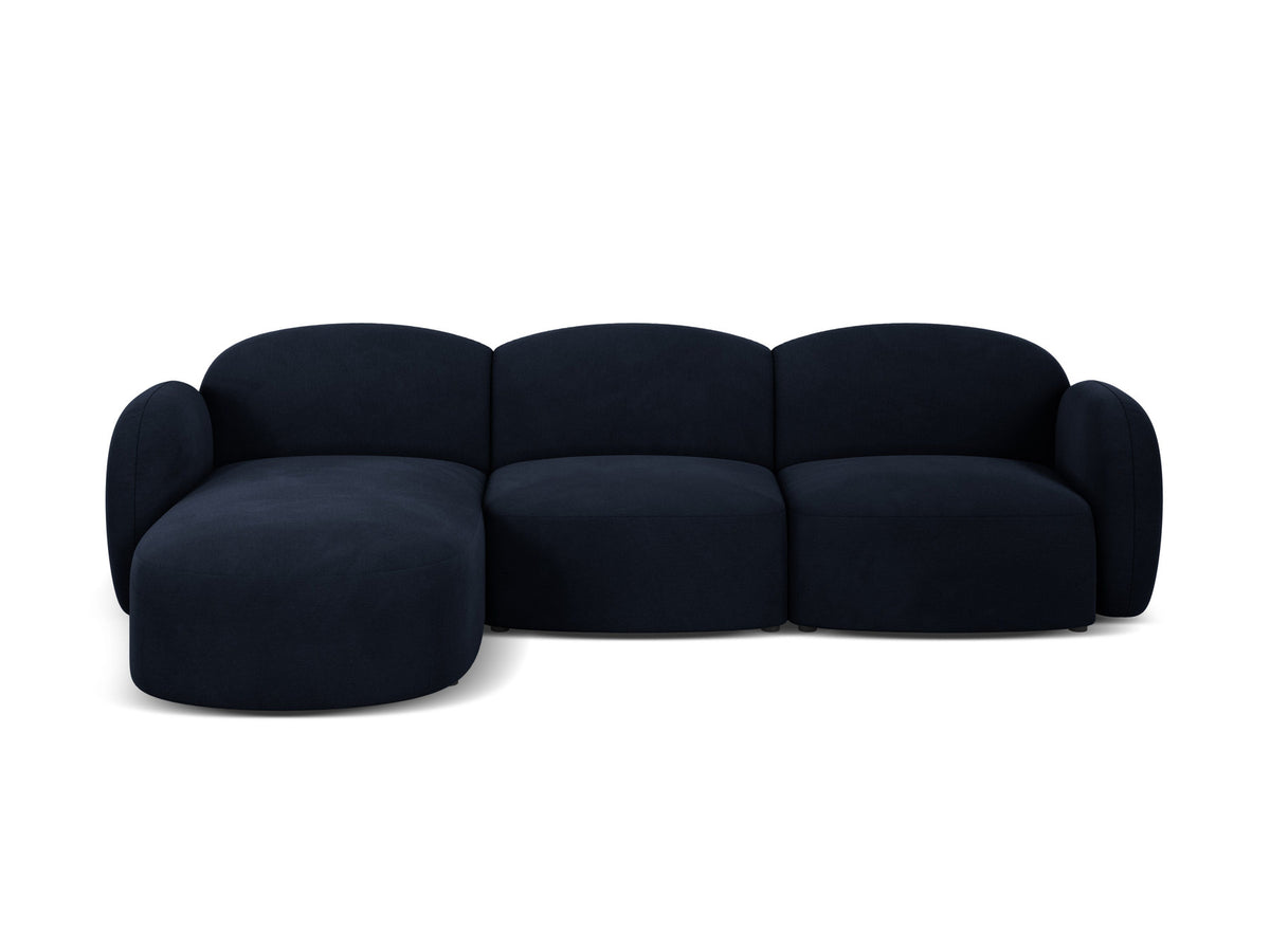 Blair Velour links Ecksofa 4 Sitzer in Royal Blue-Casino präsentiert im Onlineshop von KAQTU Design AG. L-Sofa links ist von Micadoni