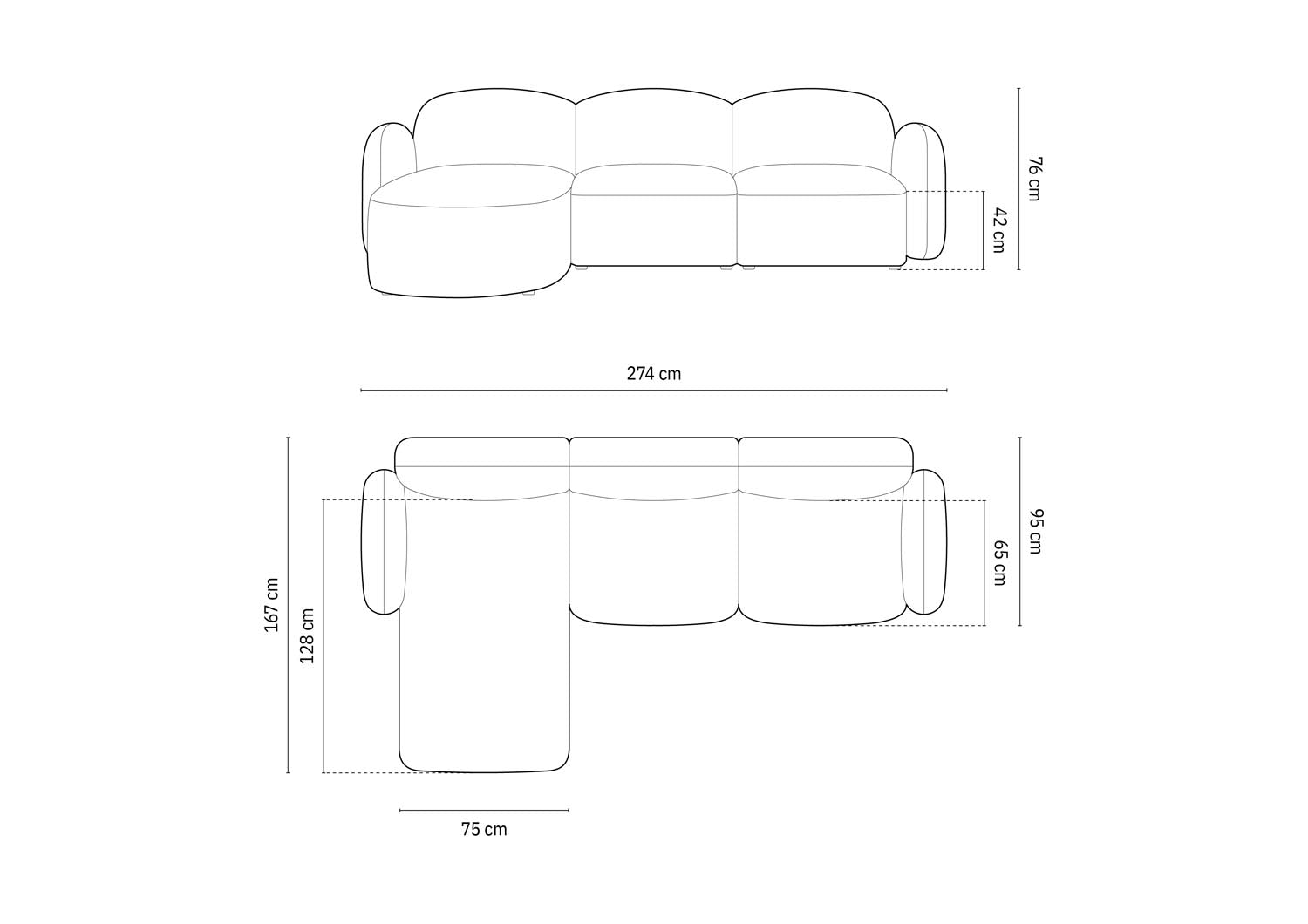 Entdecken Sie das elegante Blair Velour links Ecksofa 4-Sitzer von Micadoni – perfekt für stilvolle Wohnräume und entspannte Abende.