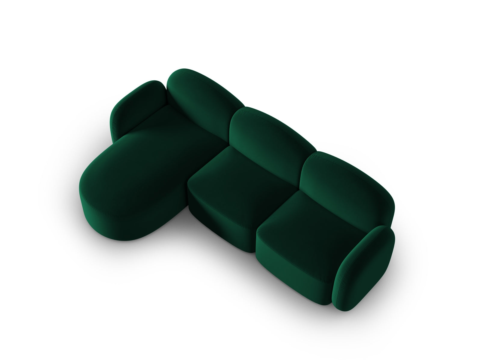 Entdecken Sie das elegante Blair Velour links Ecksofa 4-Sitzer von Micadoni – perfekt für stilvolle Wohnzimmer und entspannte Abende.