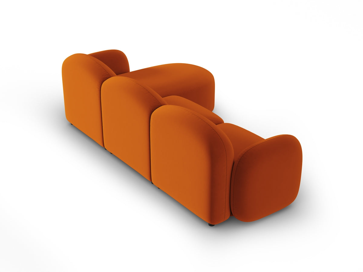 Blair Velour links Ecksofa 4 Sitzer in Terracotta-Casino präsentiert im Onlineshop von KAQTU Design AG. L-Sofa links ist von Micadoni