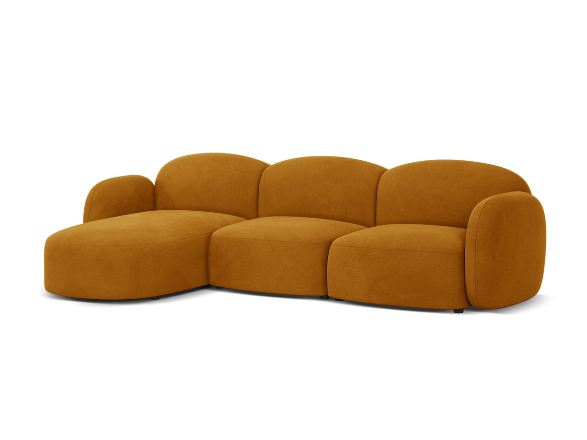Blair Velour links Ecksofa 4 Sitzer in Yellow-Casino präsentiert im Onlineshop von KAQTU Design AG. L-Sofa links ist von Micadoni