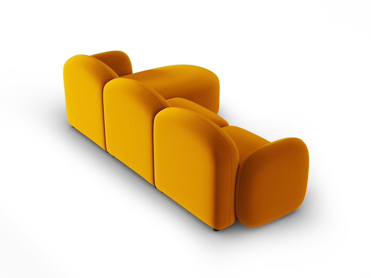 Blair Velour links Ecksofa 4 Sitzer in Yellow-Casino präsentiert im Onlineshop von KAQTU Design AG. L-Sofa links ist von Micadoni