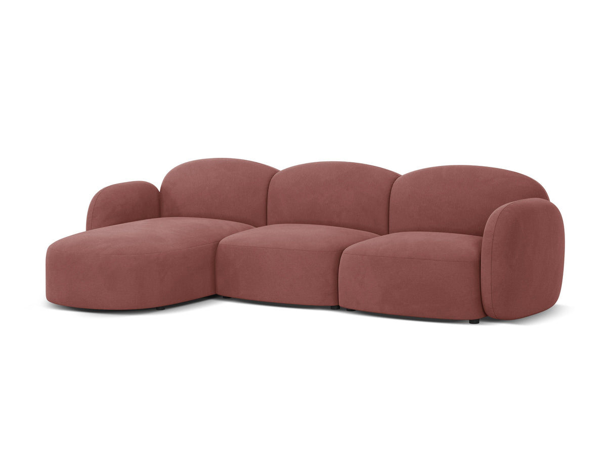 Blair Velour links Ecksofa 4 Sitzer in Flamingo-Casino präsentiert im Onlineshop von KAQTU Design AG. L-Sofa links ist von Micadoni