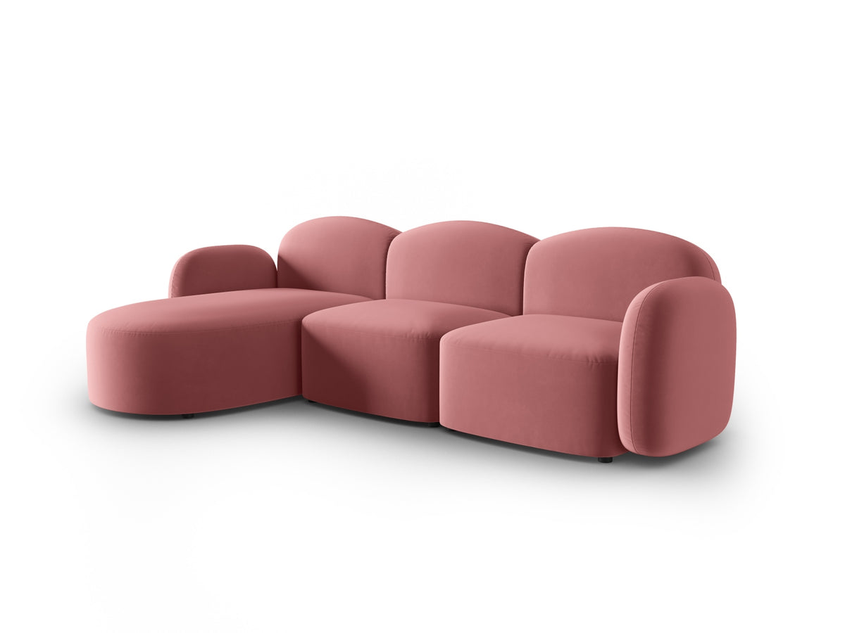 Blair Velour links Ecksofa 4 Sitzer in Flamingo-Casino präsentiert im Onlineshop von KAQTU Design AG. L-Sofa links ist von Micadoni