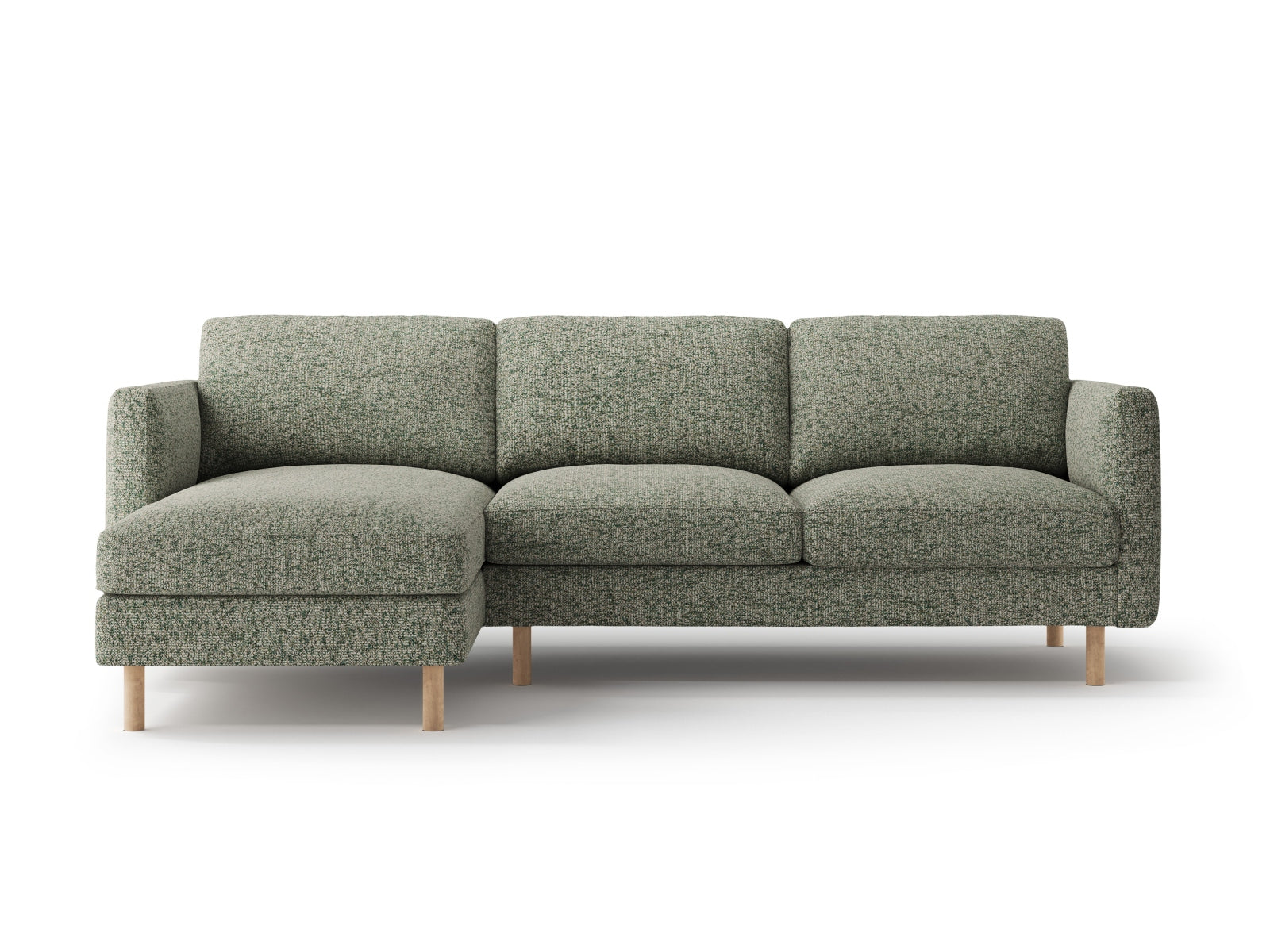 Eden Ecksofa links 3 Sitzer in Moss Green Melange präsentiert im Onlineshop von KAQTU Design AG. Ecksofa links ist von Micadoni