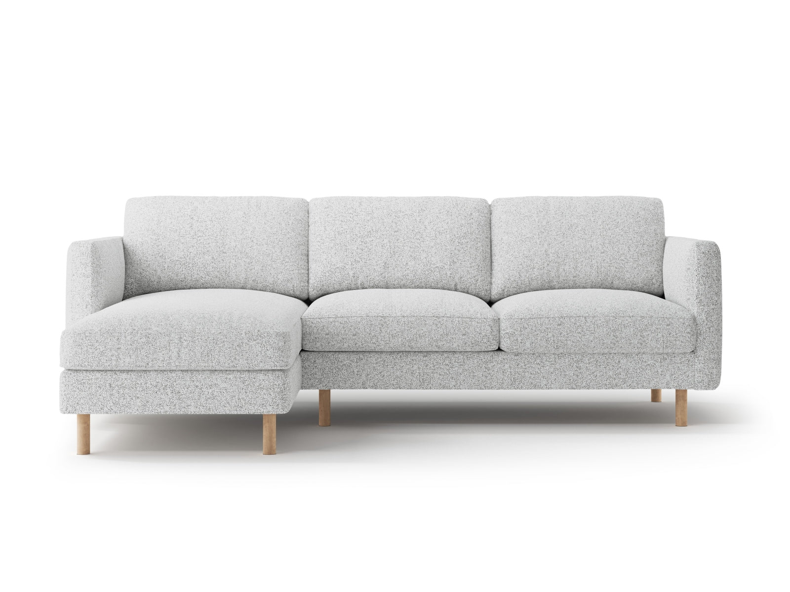Eden Ecksofa links 3 Sitzer in Light Grey Melange-Puente präsentiert im Onlineshop von KAQTU Design AG. L-Sofa links ist von Micadoni