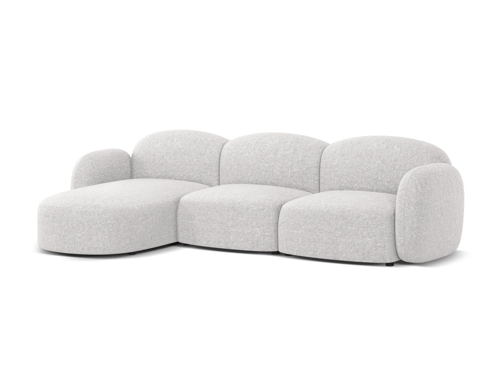 Elegantes 4-Sitzer Ecksofa links Blair in stilvollem Silver-Eden, ideal für moderne Wohnräume und gemütliche Abende.