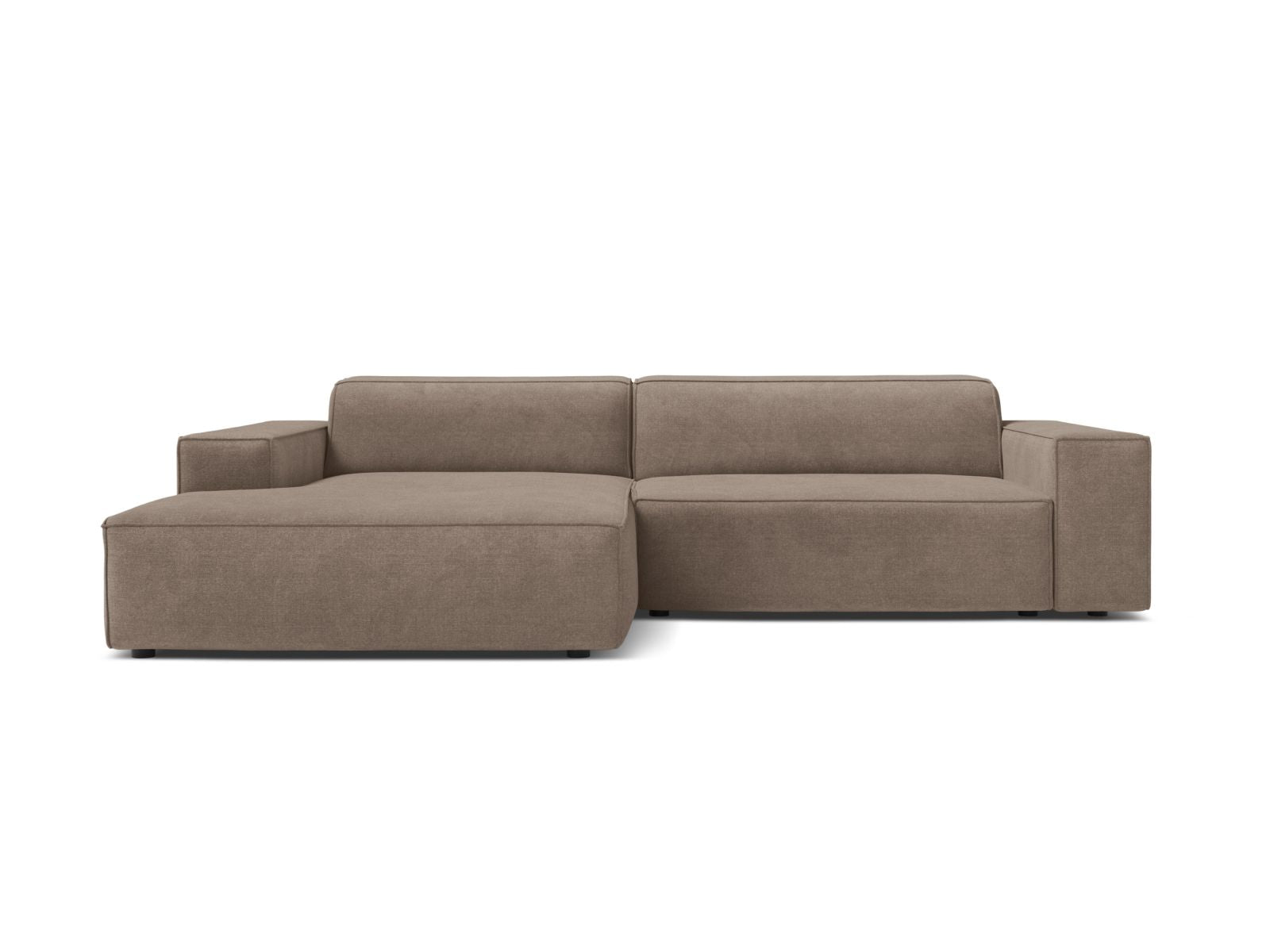 3-Sitzer Ecksofa links modular Jodie in Cappuccino-Liberty präsentiert im Onlineshop von KAQTU Design AG. Ecksofa links ist von Micadoni