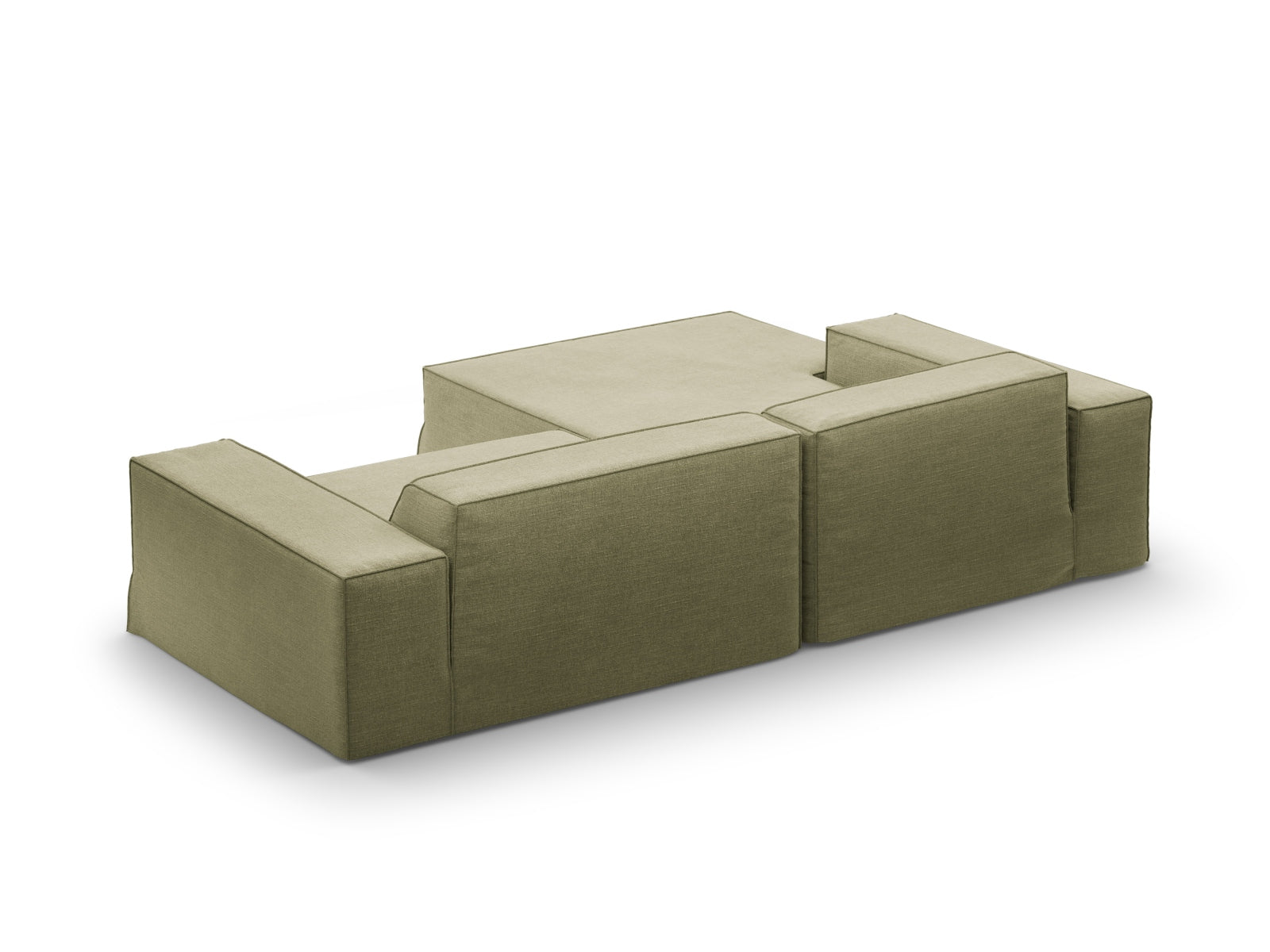 Jodie Modulares Ecksofa links 3 Sitzer in Light Green präsentiert im Onlineshop von KAQTU Design AG. Ecksofa links ist von Micadoni
