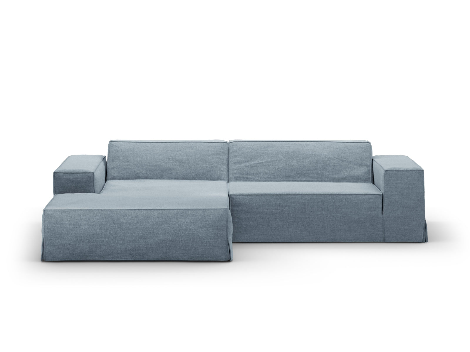 Jodie Modulares Ecksofa links 3 Sitzer in Muted Blue präsentiert im Onlineshop von KAQTU Design AG. Ecksofa links ist von Micadoni