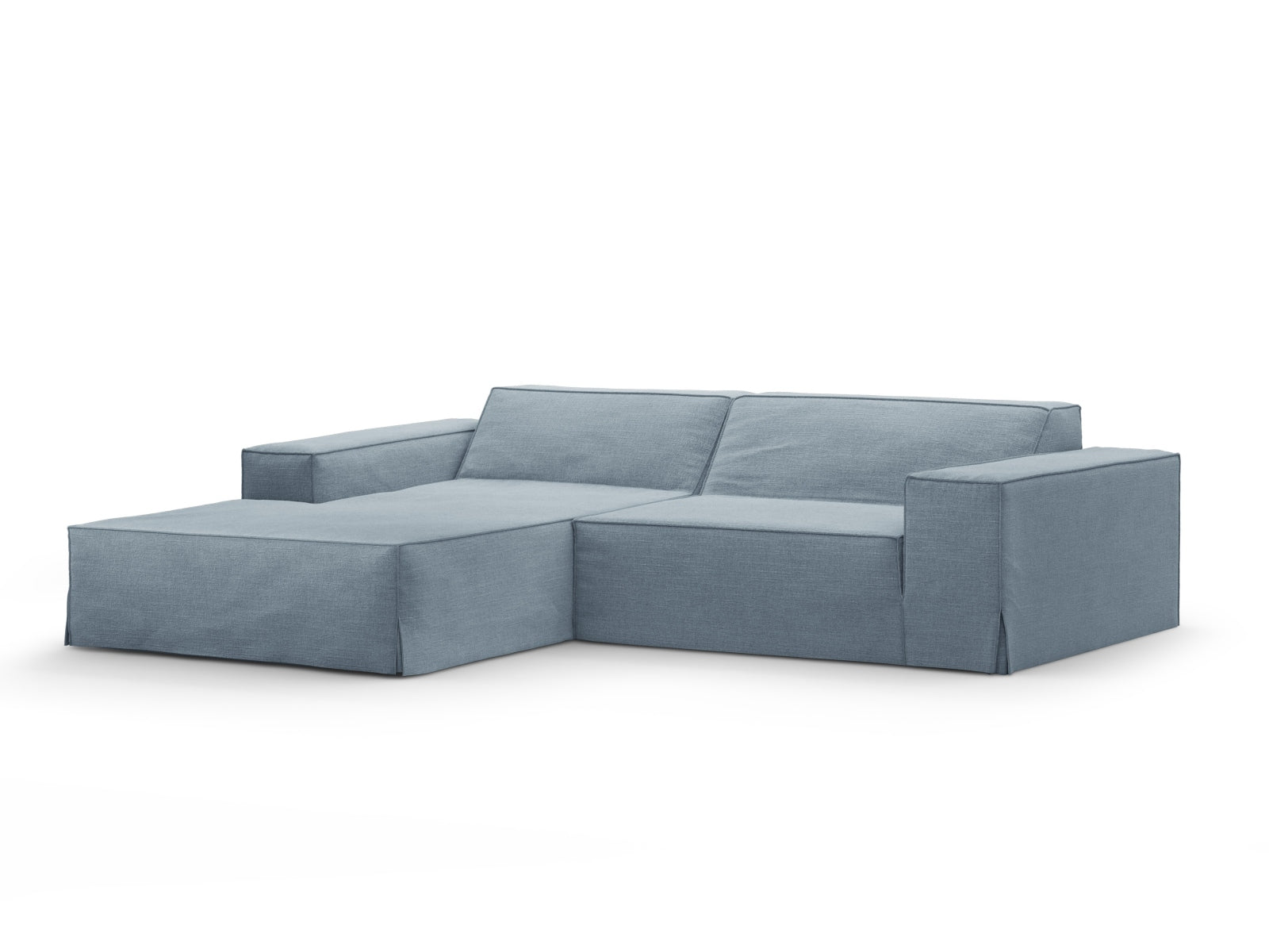 Jodie Modulares Ecksofa links 3 Sitzer in Muted Blue präsentiert im Onlineshop von KAQTU Design AG. Ecksofa links ist von Micadoni
