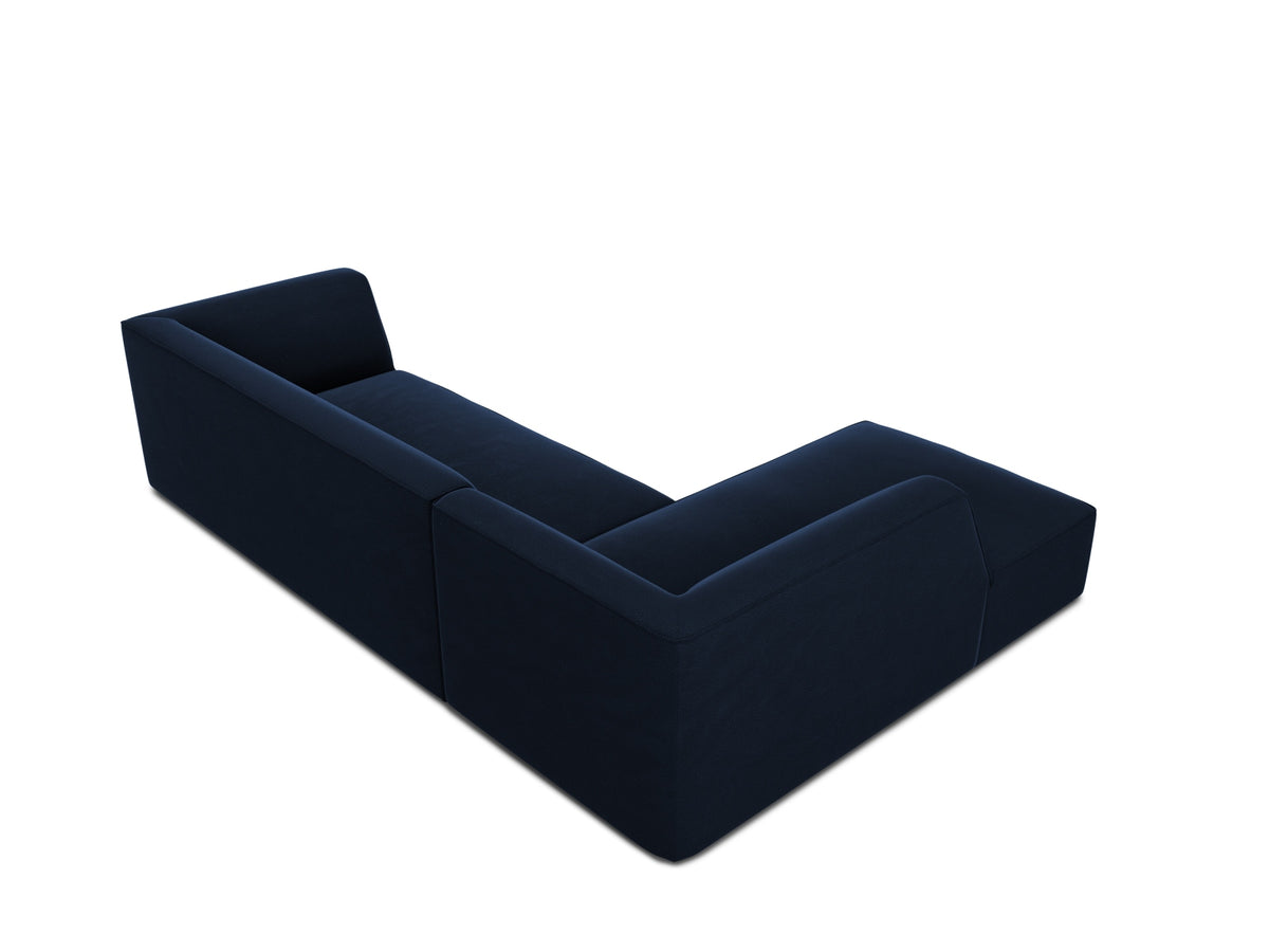 Ruby Velour modulares Ecksofa links 4 Sitzer in Royal Blue-Salvador präsentiert im Onlineshop von KAQTU Design AG. Ecksofa links ist von Micadoni