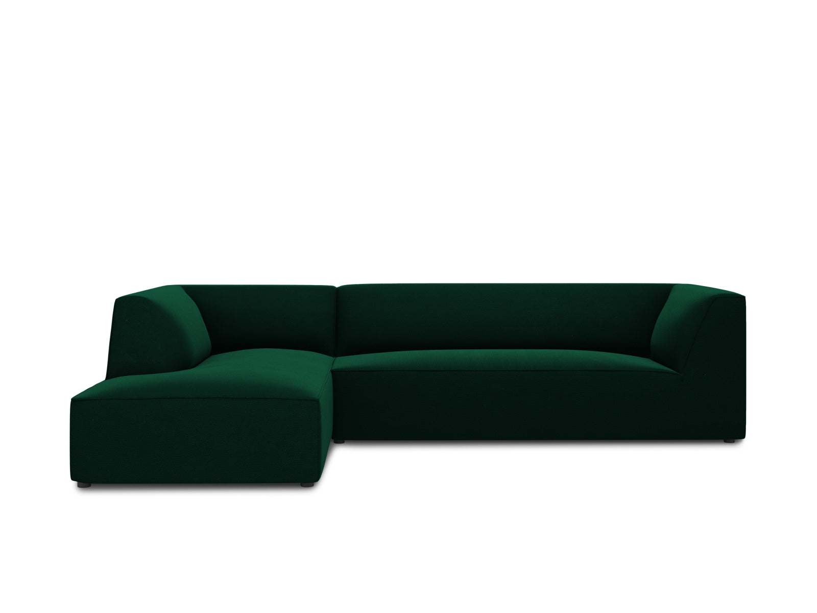 Ruby Velour modulares Ecksofa links 4 Sitzer in Bottle Green präsentiert im Onlineshop von KAQTU Design AG. Ecksofa links ist von Micadoni