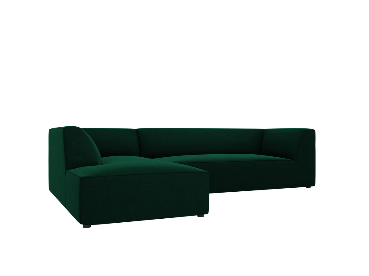 Ruby Velour modulares Ecksofa links 4 Sitzer in Bottle Green-Salvador präsentiert im Onlineshop von KAQTU Design AG. Ecksofa links ist von Micadoni